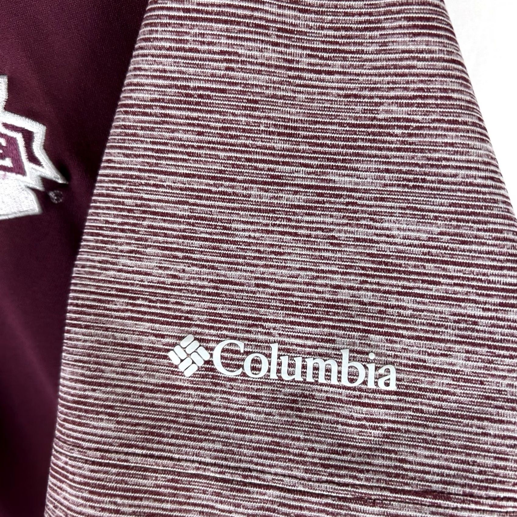 Vintage Columbia MSU Bulldog Mississippi State Omni-Freeze Forged Mens Polo Shirt Large Red Size US L / EU 52-54 / 3 - 5 Thumbnail
