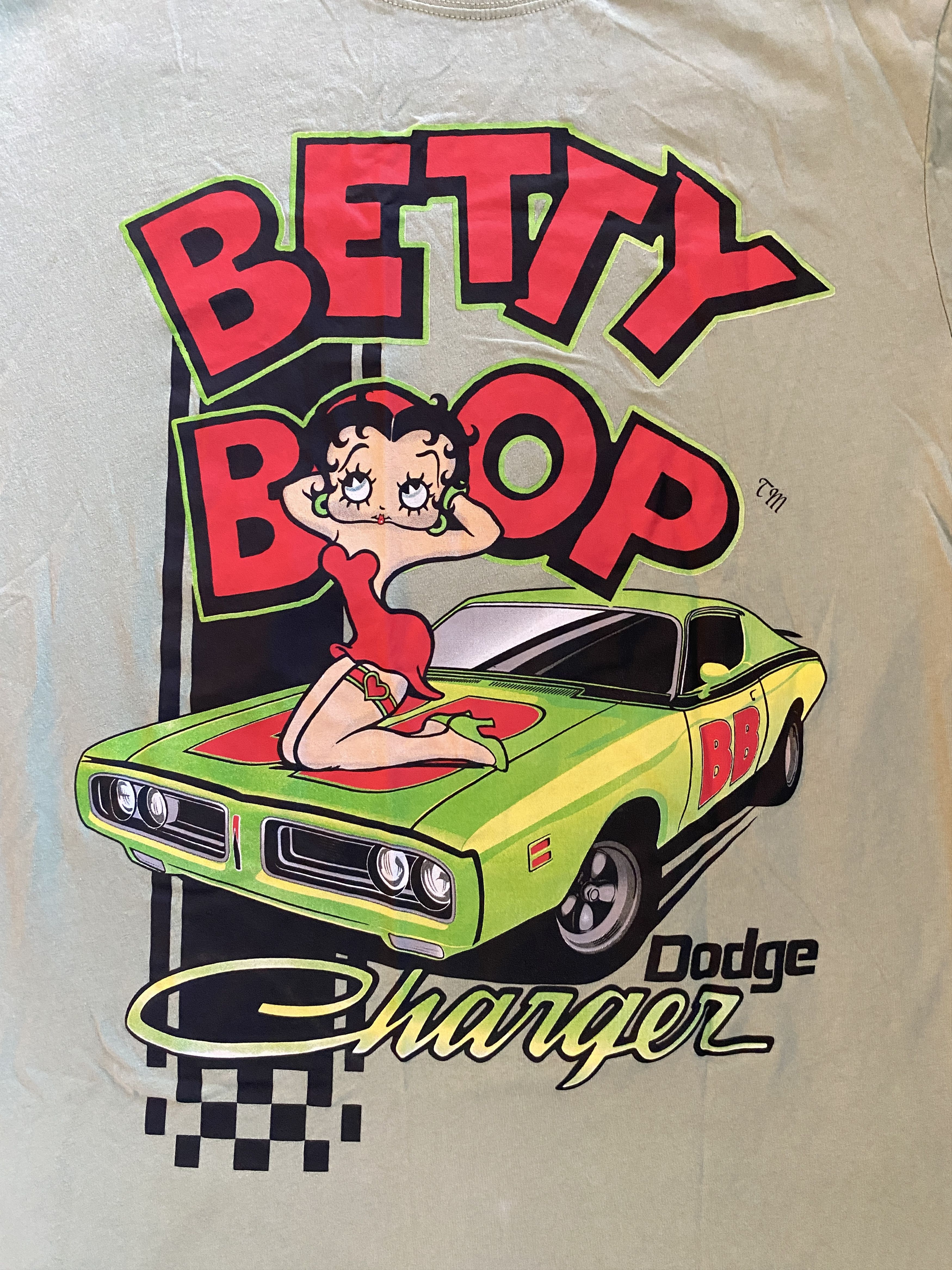 Other Betty Boop Dodge Charger T-Shirt – Light Green (NWT) Size US M / EU 48-50 / 2 - 8 Thumbnail