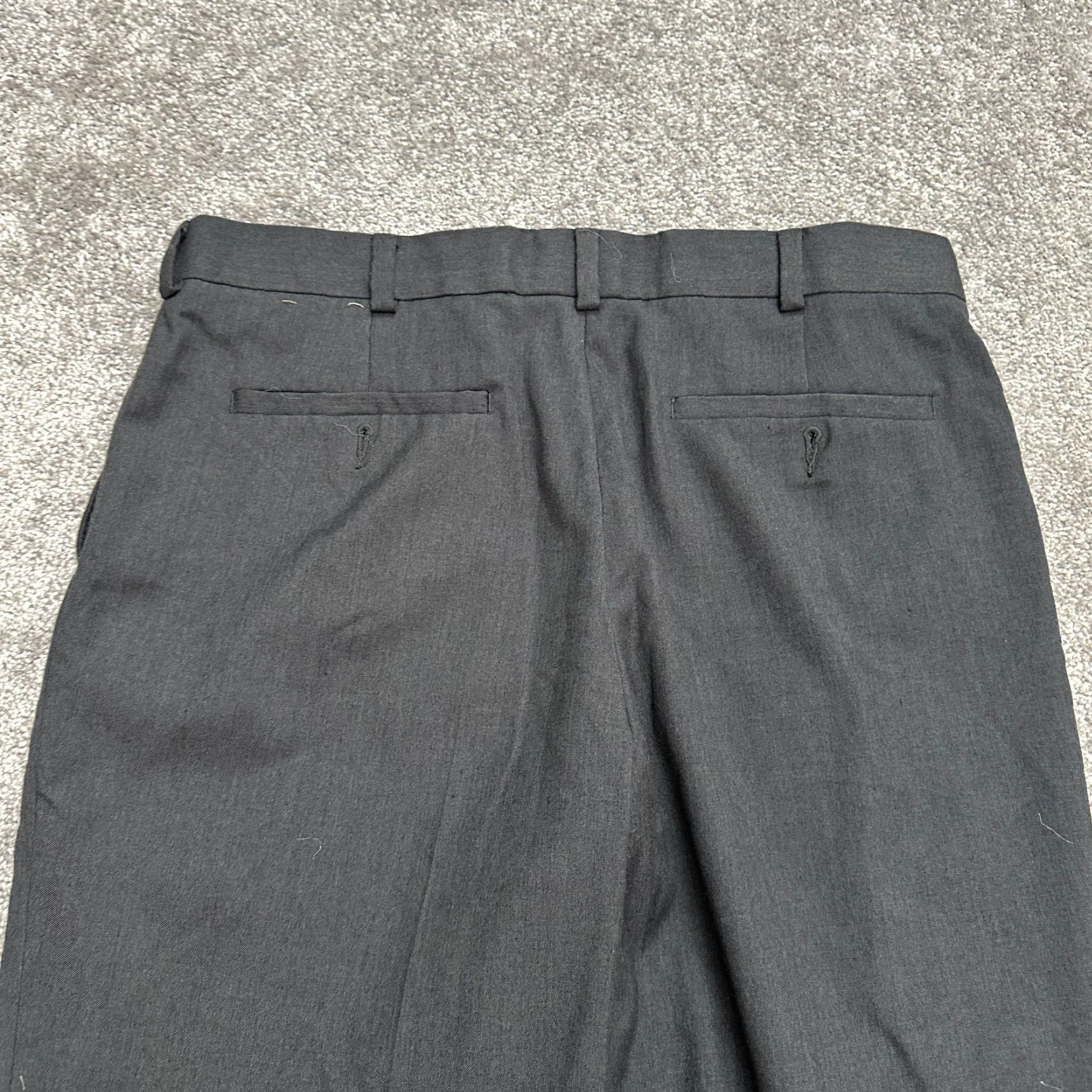 George GEORGE Dress Pants Men 34x29 Gray Flat Front Straight Leg Workwear Business Casual Size 34 Mens Gray Pants Size US 34 / EU 50 - 4 Thumbnail