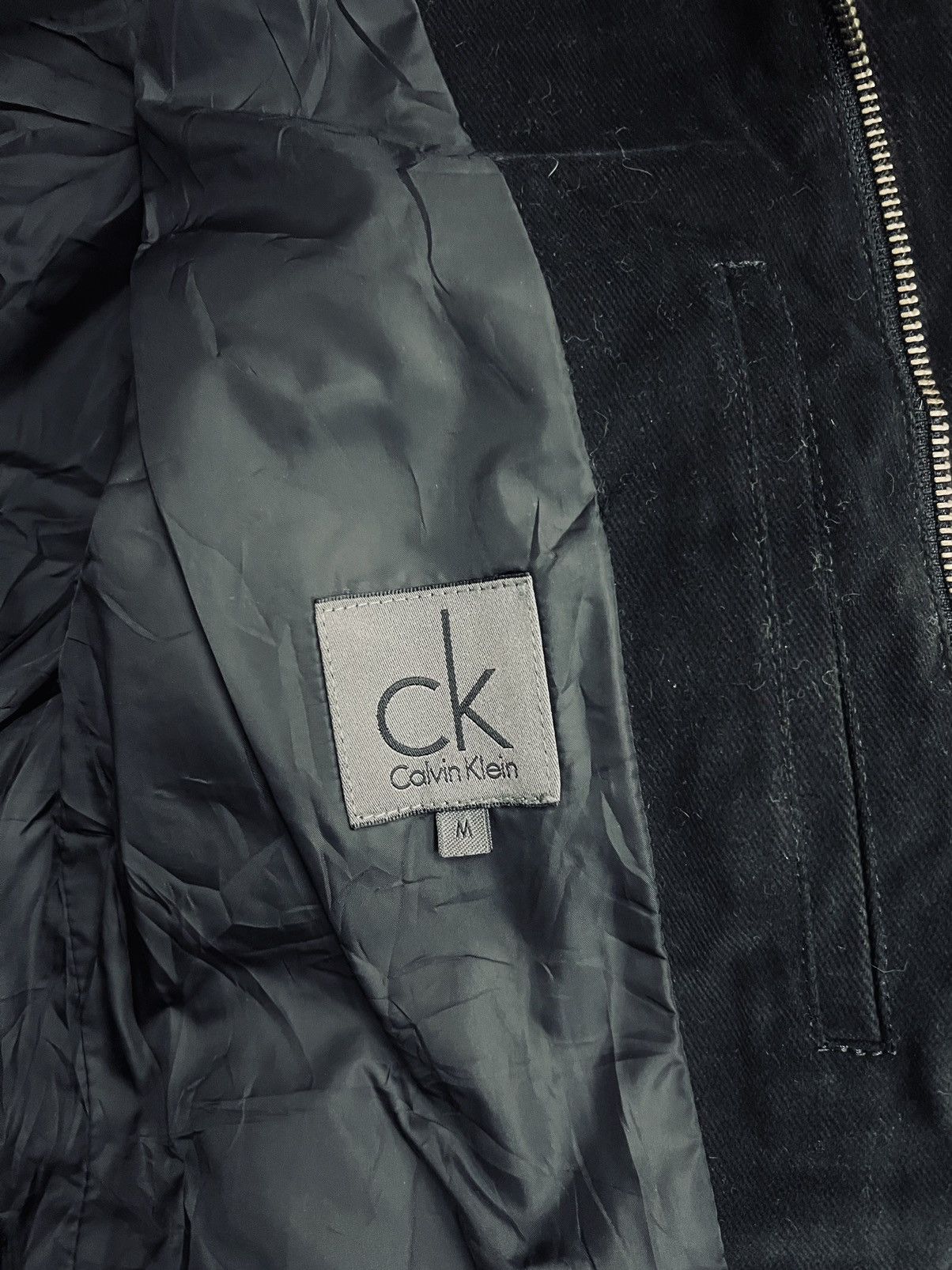 Calvin Klein × Calvin Klein 205W39NYC Vintage Calvin Klein Denim Chore Fur Jacket Size US M / EU 48-50 / 2 - 8 Thumbnail