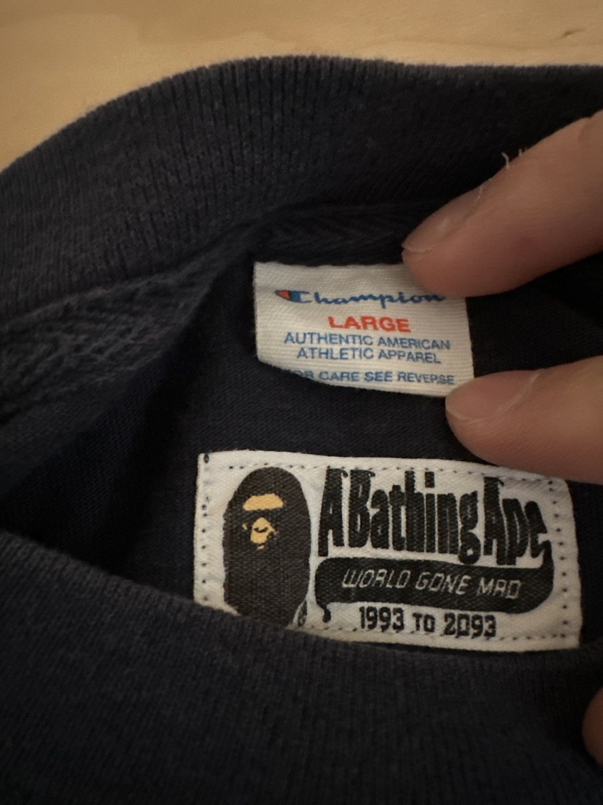 Bape × Champion Bape x Champion Tee Size US L / EU 52-54 / 3 - 6 Thumbnail
