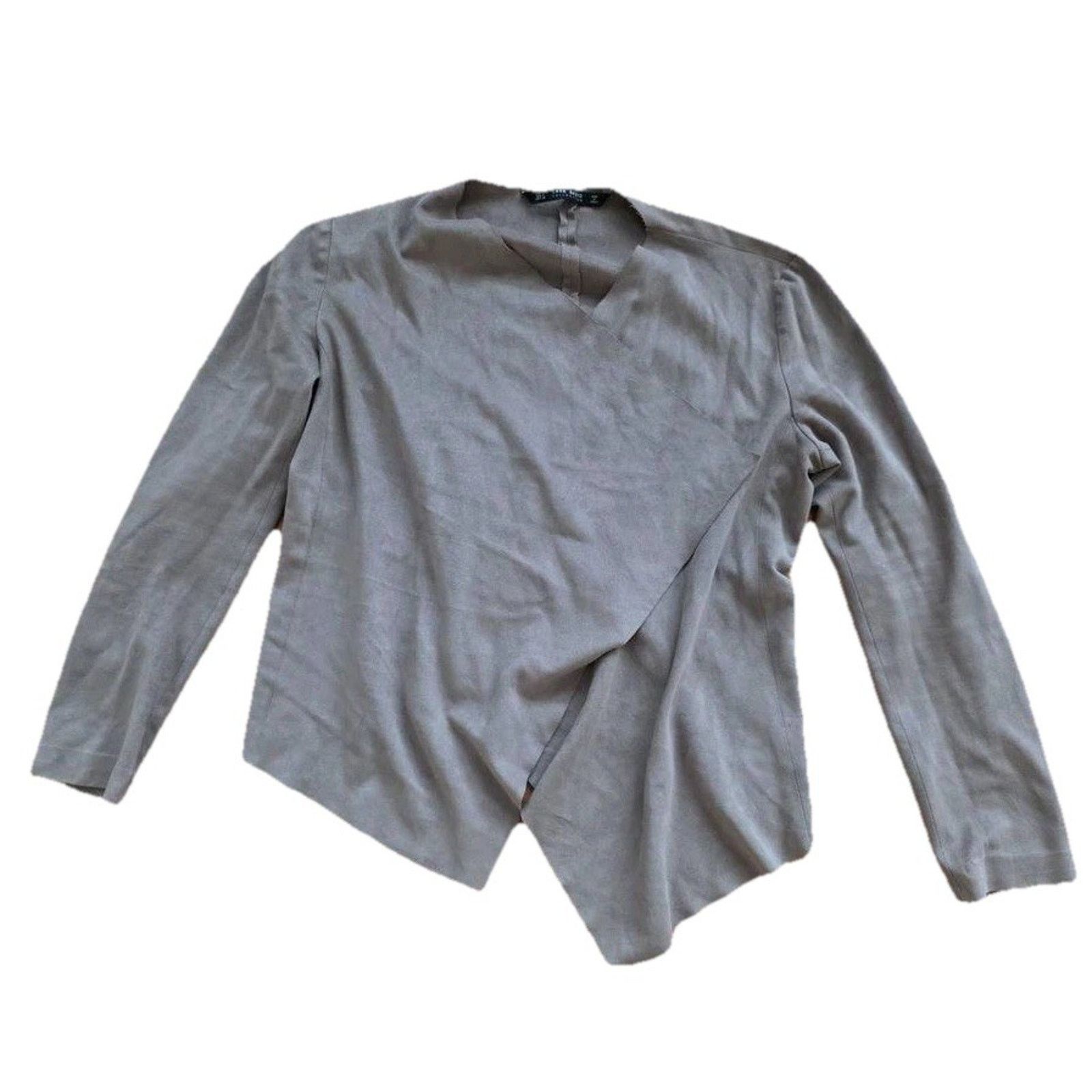 Zara Zara Woman Top Suede Jacket Cardigan Small A001175 Size S / US 4 / IT 40 - 1 Thumbnail