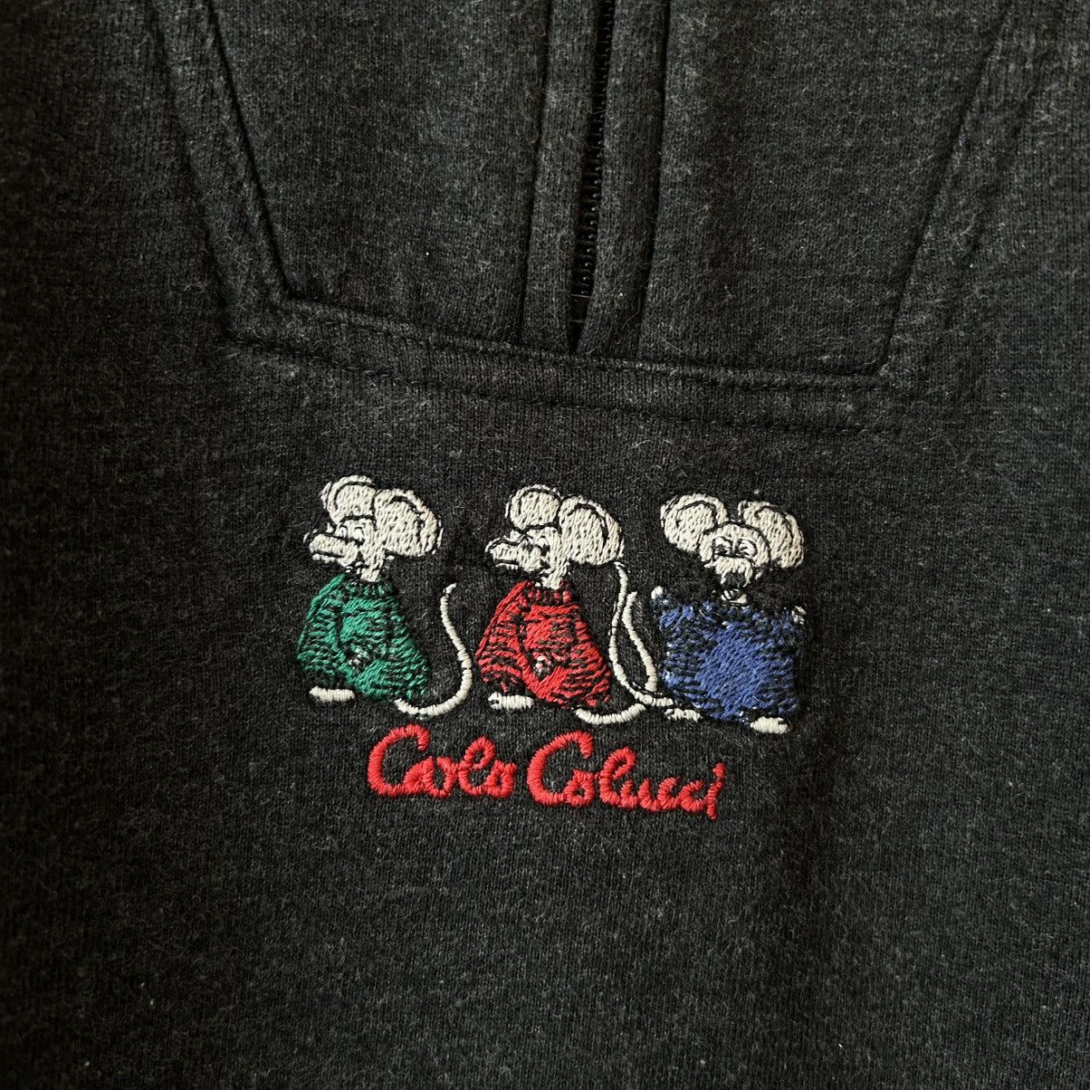 Carlo Colucci × Vintage Vintage 90s Carlo Colucci crewneck quarter zip grey Size US XL / EU 56 / 4 - 3 Thumbnail