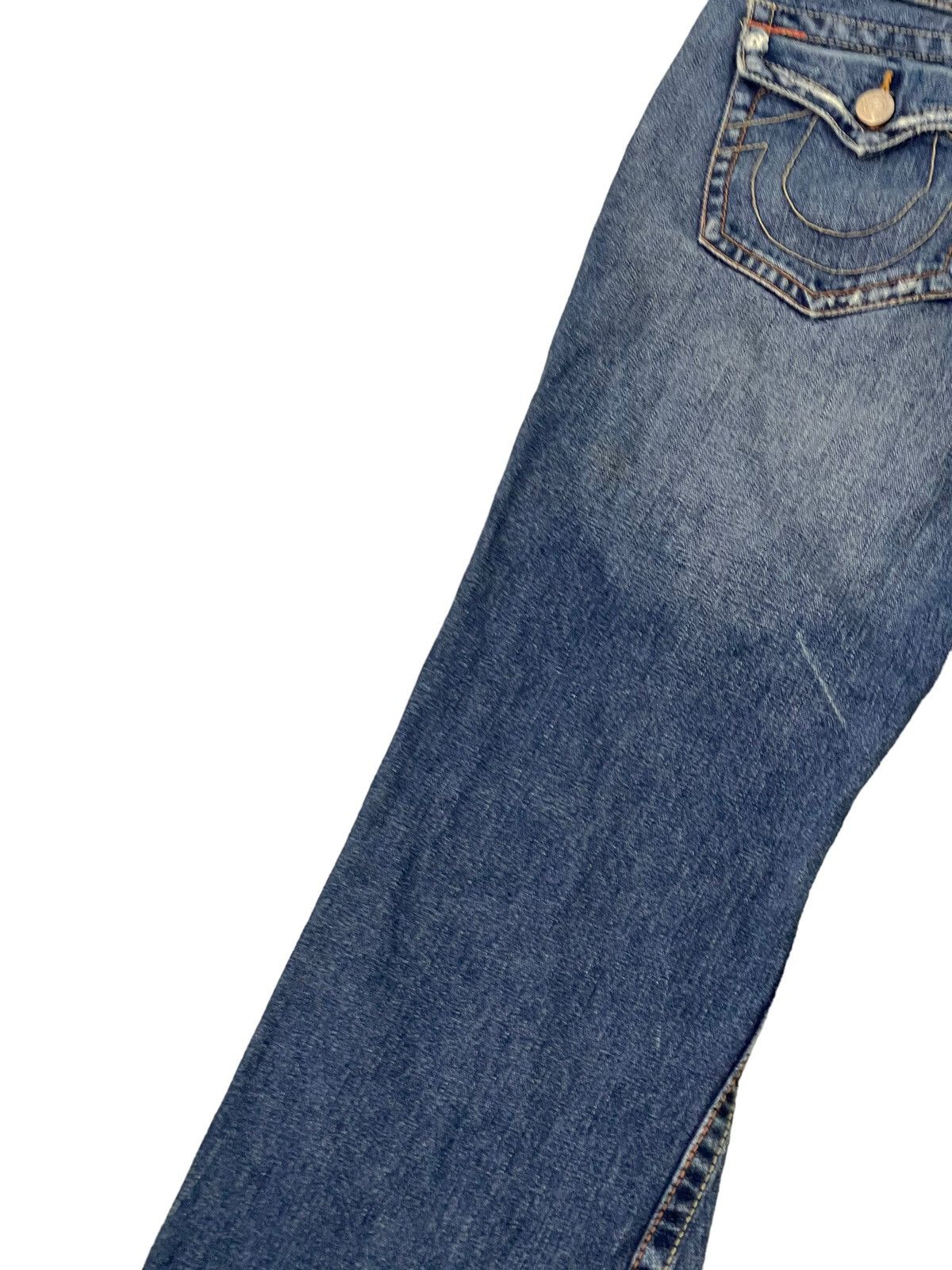Japanese Brand Flare Jeans True Religion USA Distres Low Rise Boot Cut 7🟦1 Size US 30 / EU 46 - 15 Thumbnail