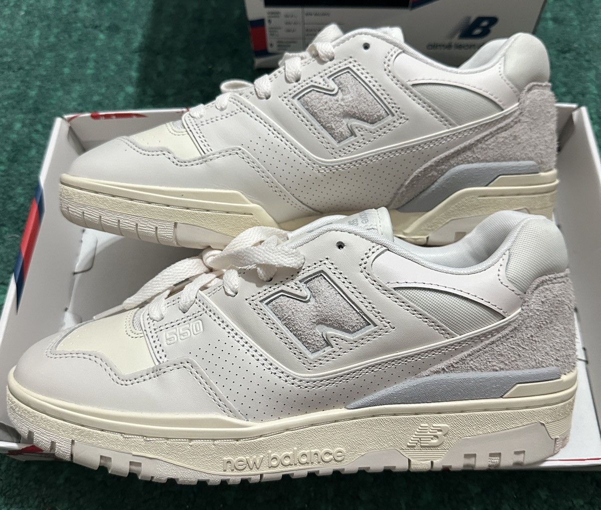 Aime Leon Dore × New Balance ALD NB P550 in White/Taupe Size US 9 / EU 42 - 4 Thumbnail
