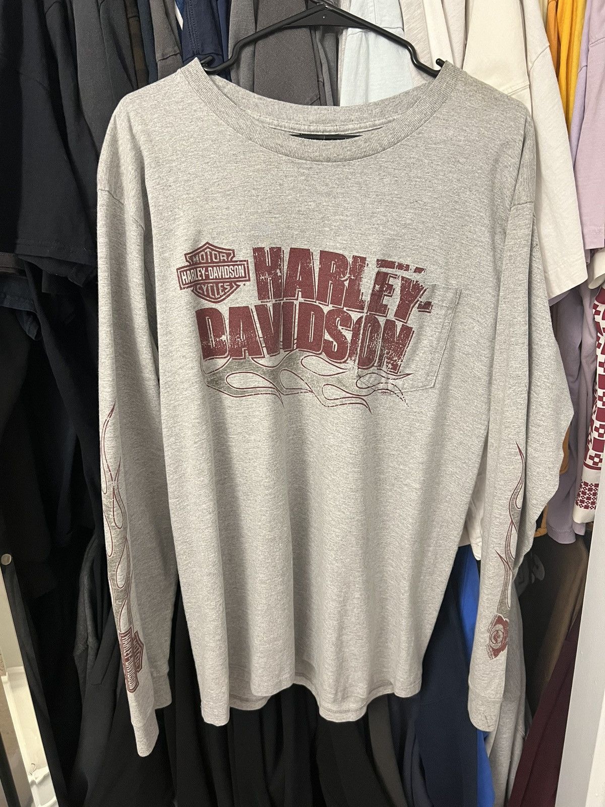 Harley Davidson × Vintage Harley Davidson Vintage Long Sleeve Shirt Size US L / EU 52-54 / 3 - 1 Thumbnail