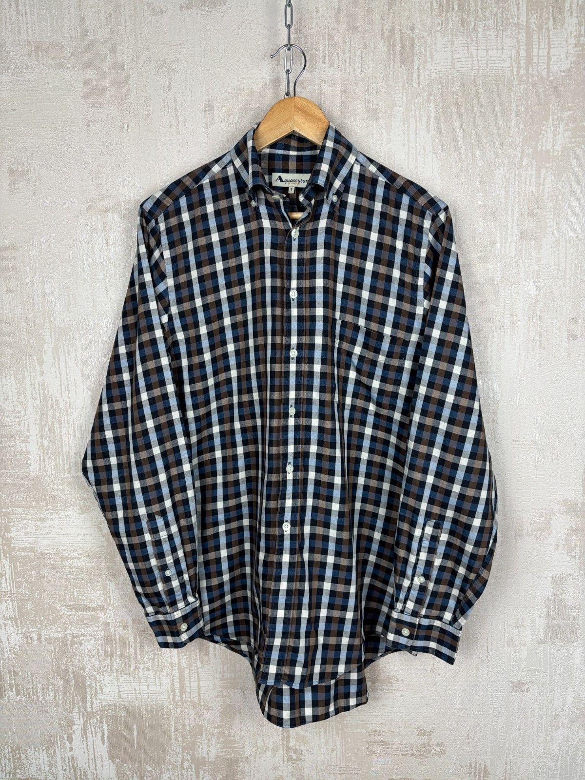 Aquascutum VTG Aquascutum of London Check Shirt Pocket Shirt Size US S / EU 44-46 / 1 - 12 Thumbnail