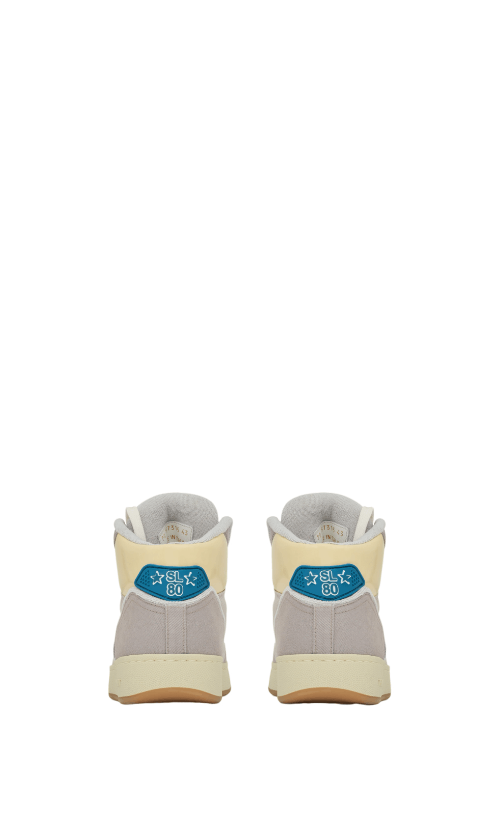 SAINT LAURENT SL/80 Grey/Yellow Sneakers New
