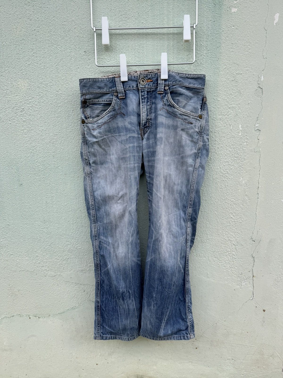 Edwin × Vintage Original Edwin 503 Damaged Regular Fit Jeans Size US 32 / EU 48 - 2 Thumbnail
