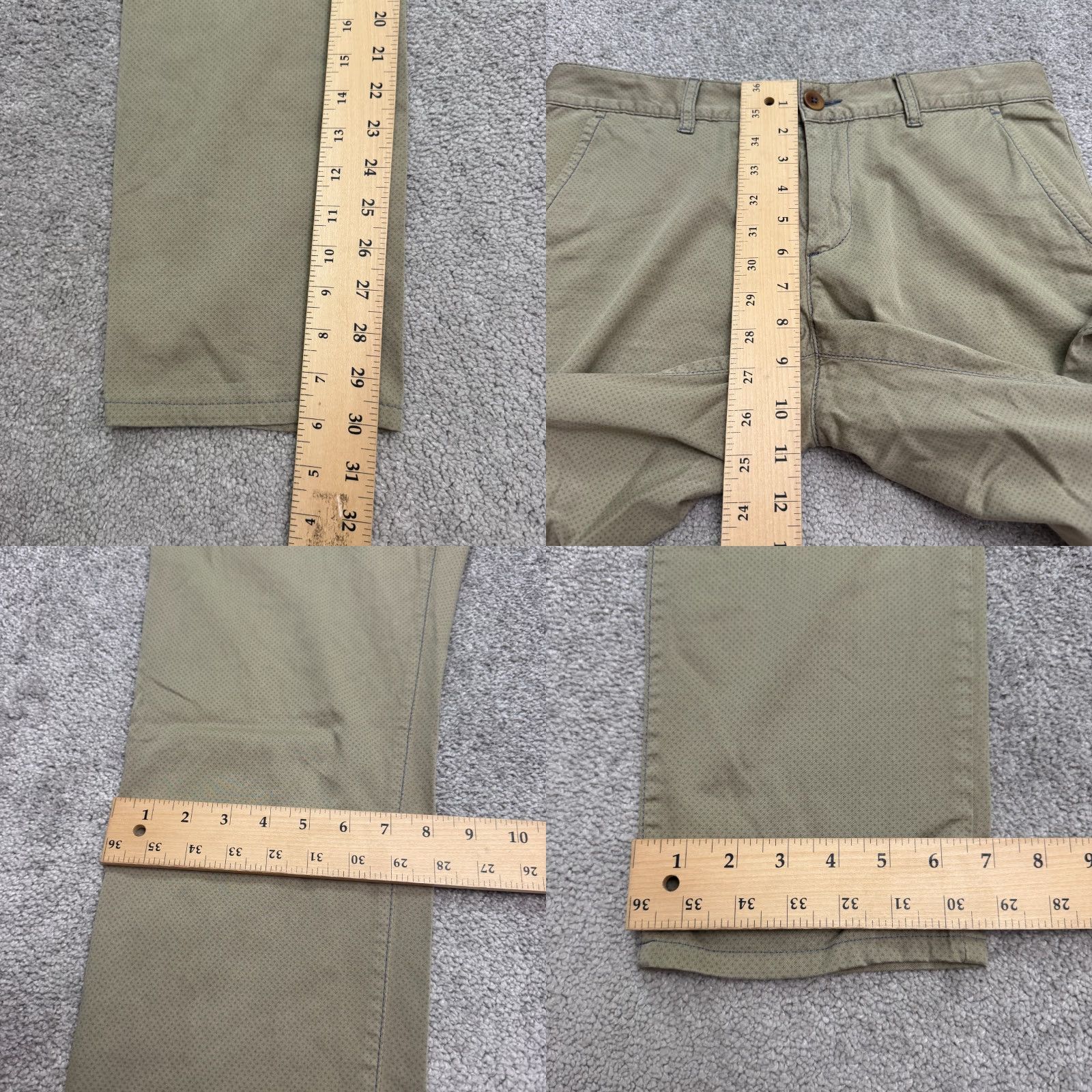 Vintage ALBERTO Slim Pants Mens Khakis 30x32 Brown Cotton Blend Flat Front Straight Vintage No Size US 30 / EU 46 - 9 Thumbnail