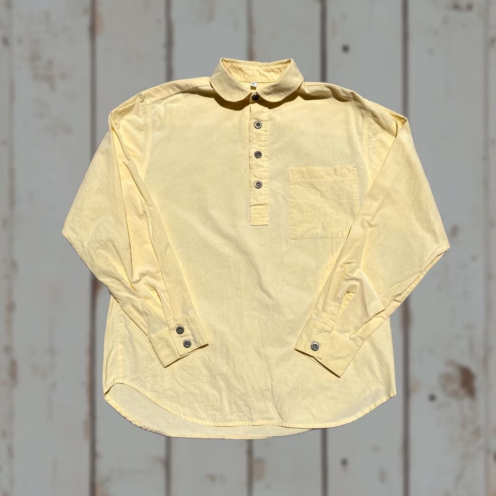 Vintage VINTAGE Old West Outfitters Tunic Shirt Top Unisex Adults Size M Yellow 100% Cotton Long Sleeve Collared Button Size M / US 6-8 / IT 42-44 - 1 Thumbnail