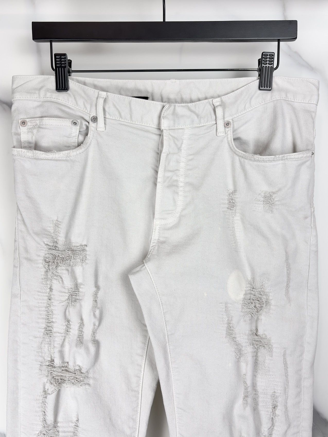 Dior Dior Homme Crash Distressed Repaired Denim Jeans KVA Size US 31 - 3 Thumbnail