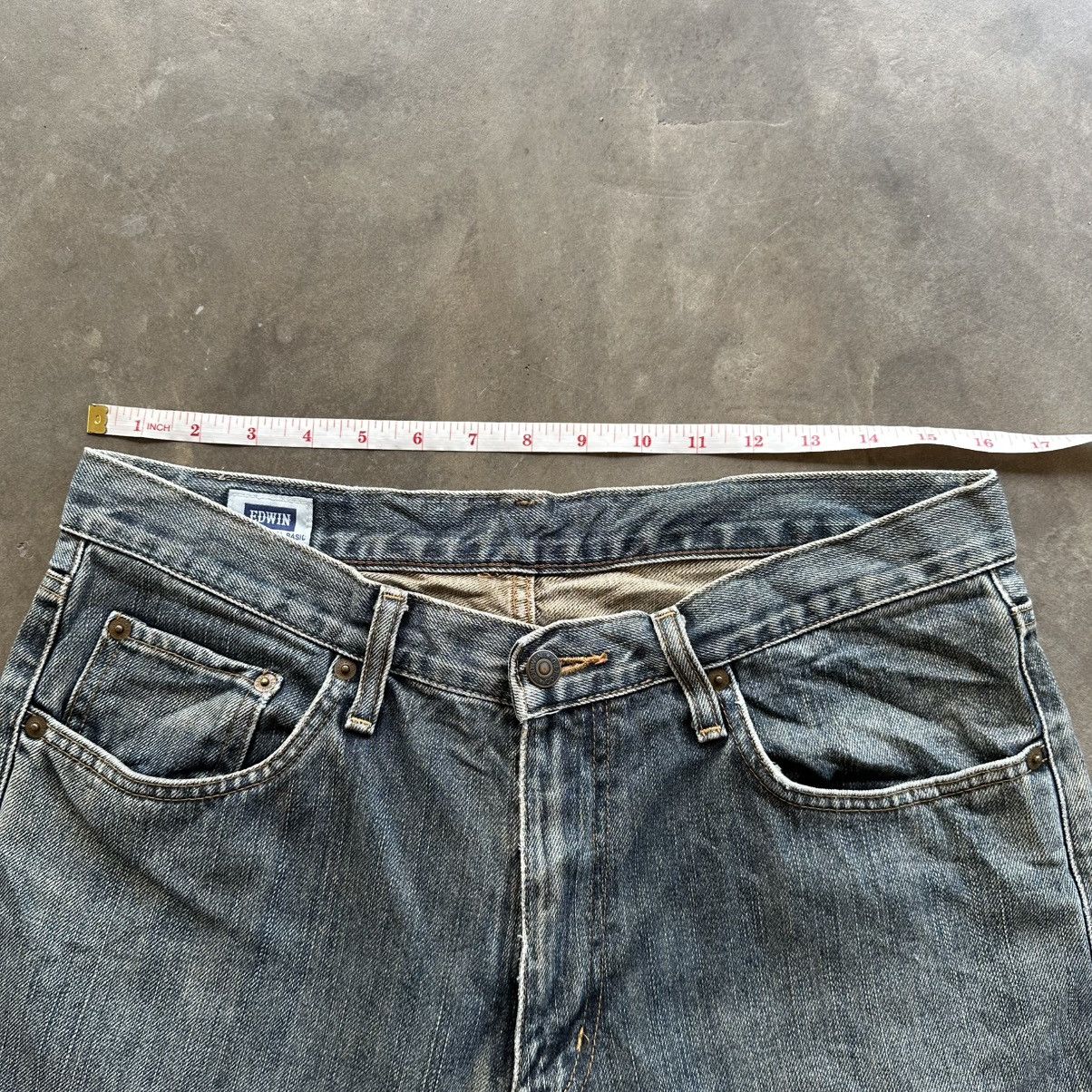 Japanese Brand Vintage Edwin Faded Distressed Denim Jean Pant W32 Size US 32 / EU 48 - 8 Thumbnail
