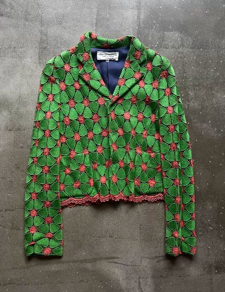 Comme des Garcons robe de chambre AD2000 Crochet Embroidered High-Waist Jacket Size US M / EU 48-50 / 2 - 1 Thumbnail