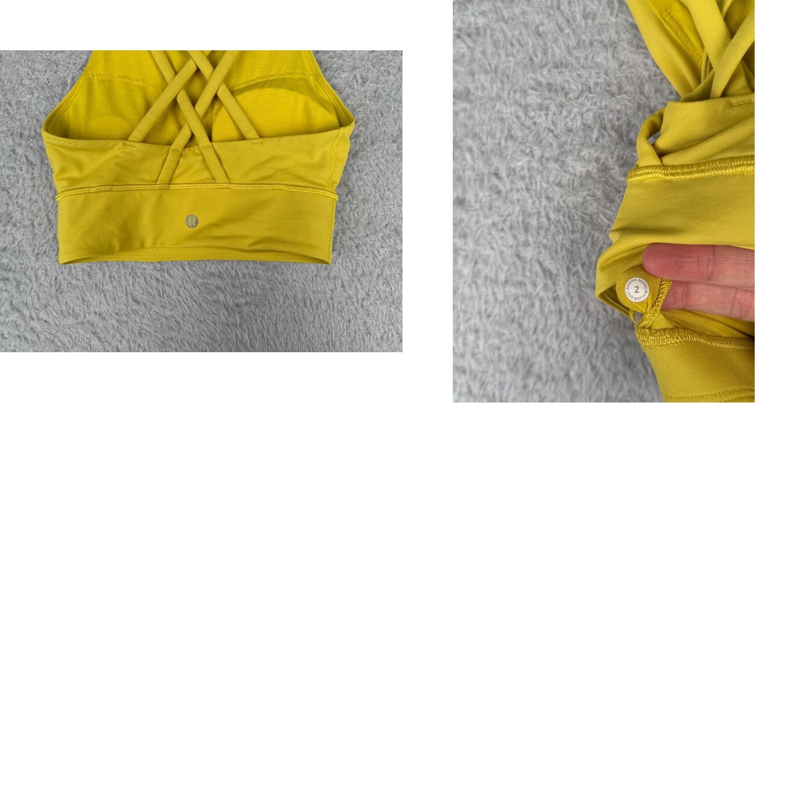 Lululemon Lululemon Bra Women 2 Yellow Energy High-Neck Longline Medium Support B D Size ONE SIZE - 9 Thumbnail