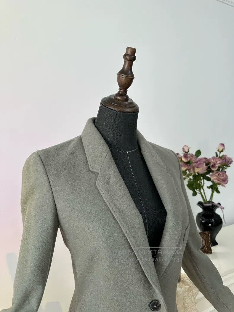 Hermes Hermes Cashmere Blazer Jacket, Gray Green Size XXS / US 00 / IT 34 - 6 Thumbnail