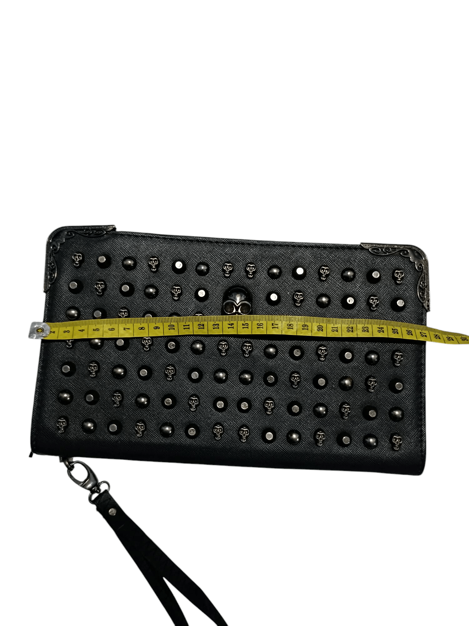 Japanese Brand Skull Wallet Clutch Gothic Punk Vintage Zip Travel Size ONE SIZE - 5 Thumbnail