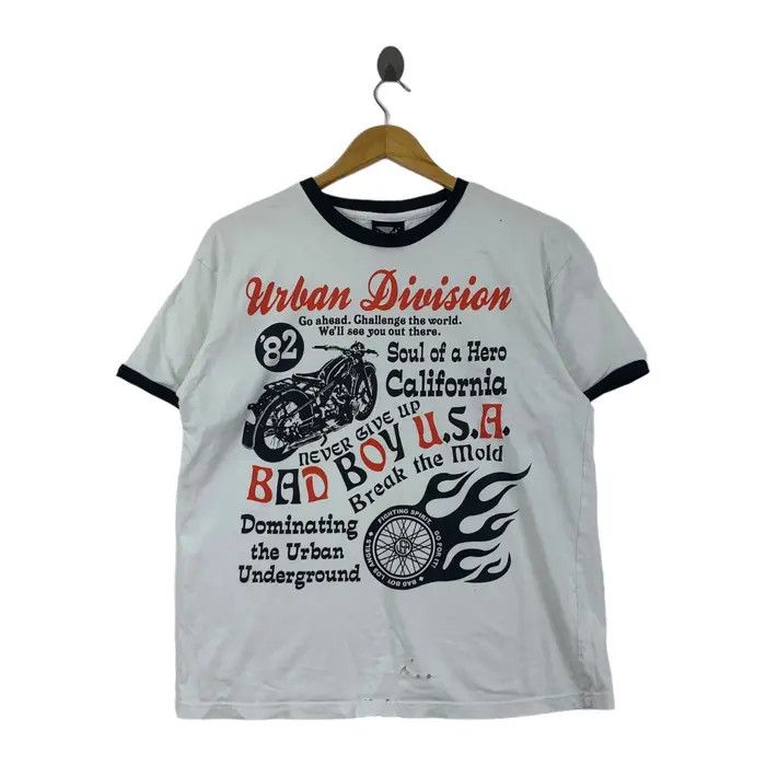 Vintage Vintage BAD BOY USA Urban Division Motorcycle Tee Shirt Size US L / EU 52-54 / 3 - 1 Thumbnail
