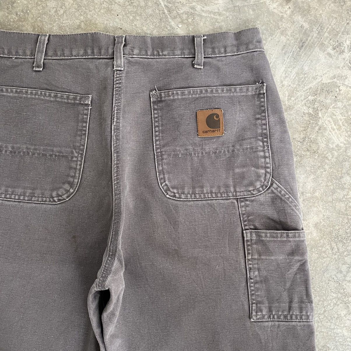 Carhartt Vintage Carhartt Faded Charcoal Grey Ripped Carpenter Pants Size US 34 / EU 50 - 22 Thumbnail