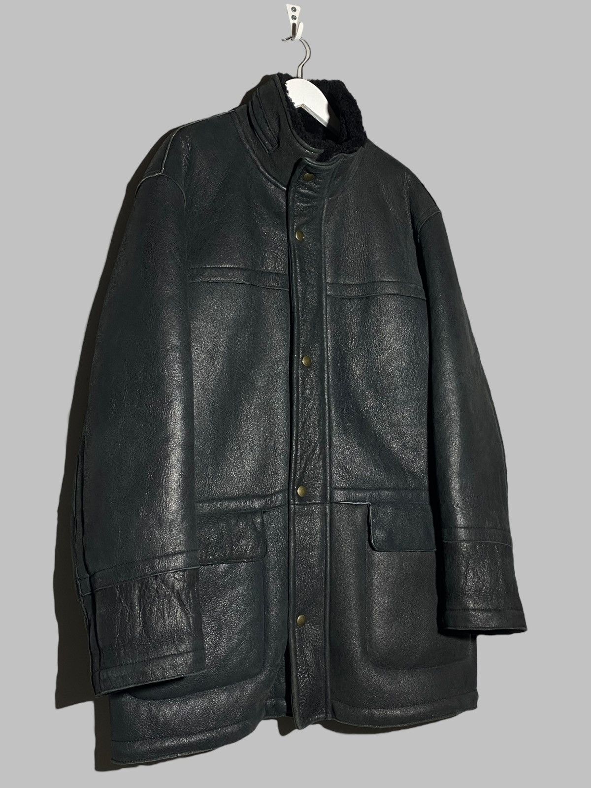 Versace Versace Classic V2 Shearling Jacket Black Vintage Rare Coat Size US XL / EU 56 / 4 - 9 Thumbnail