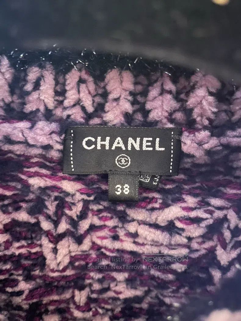 Chanel Chanel 23p purple stick needle knitted sweater vest Size XS / US 0-2 / IT 36-38 - 6 Thumbnail