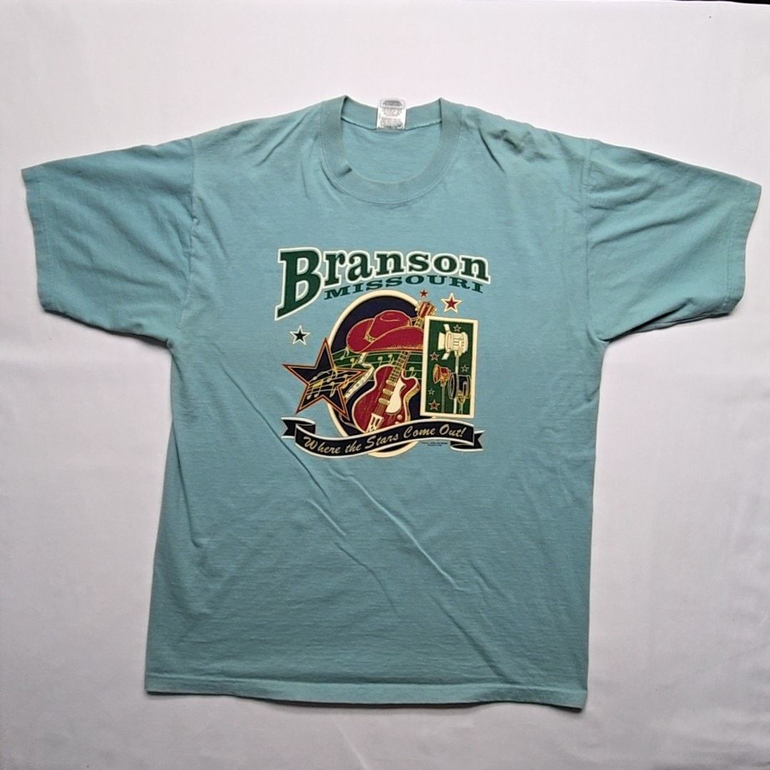 Fruit Of The Loom × Vintage Vintage Branson Missouri Shirt Blue Fruit of the Loom L Tee Size US L / EU 52-54 / 3 - 1 Thumbnail