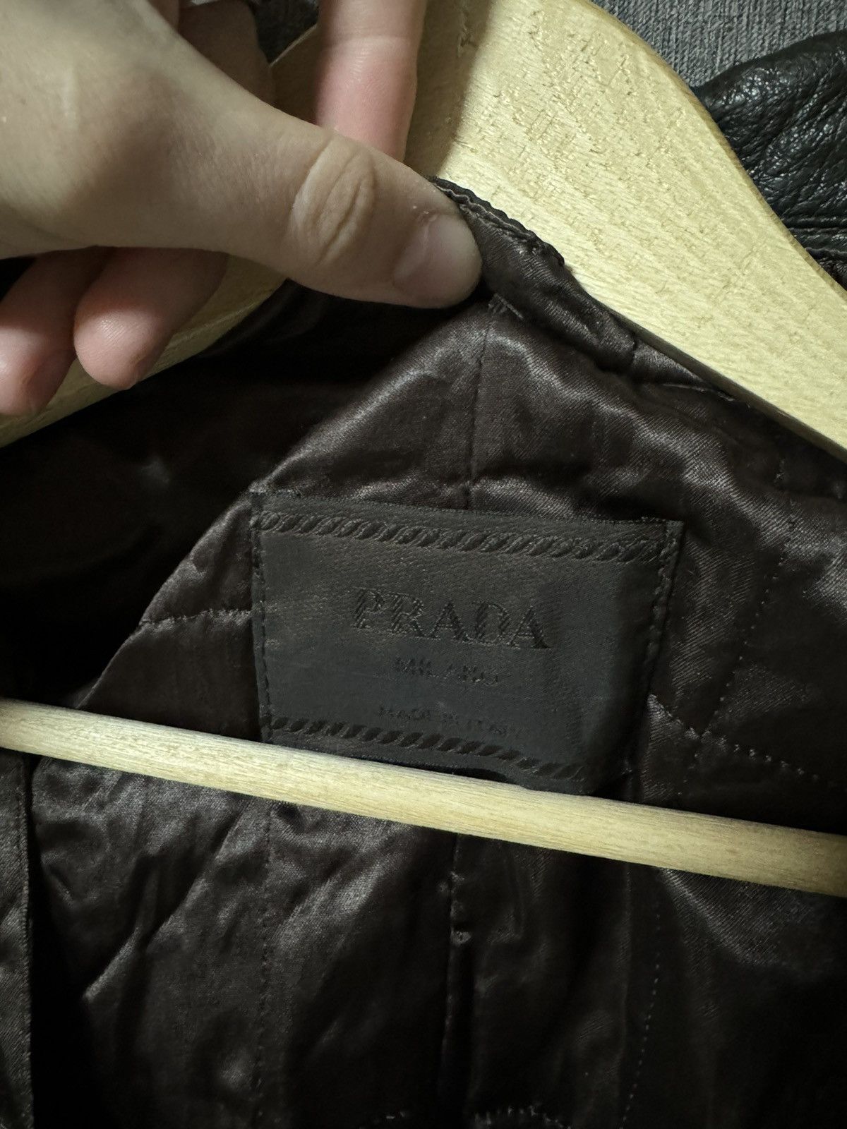 Prada × Vintage Prada Milano Vintage Leather Brown Coat Jacket Size S / US 4 / IT 40 - 9 Thumbnail