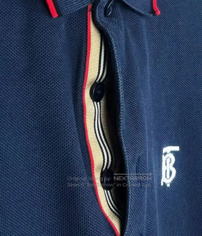 Burberry Burberry Men's Navy Cotton Polo Shirt. Size US S / EU 44-46 / 1 - 2 Thumbnail