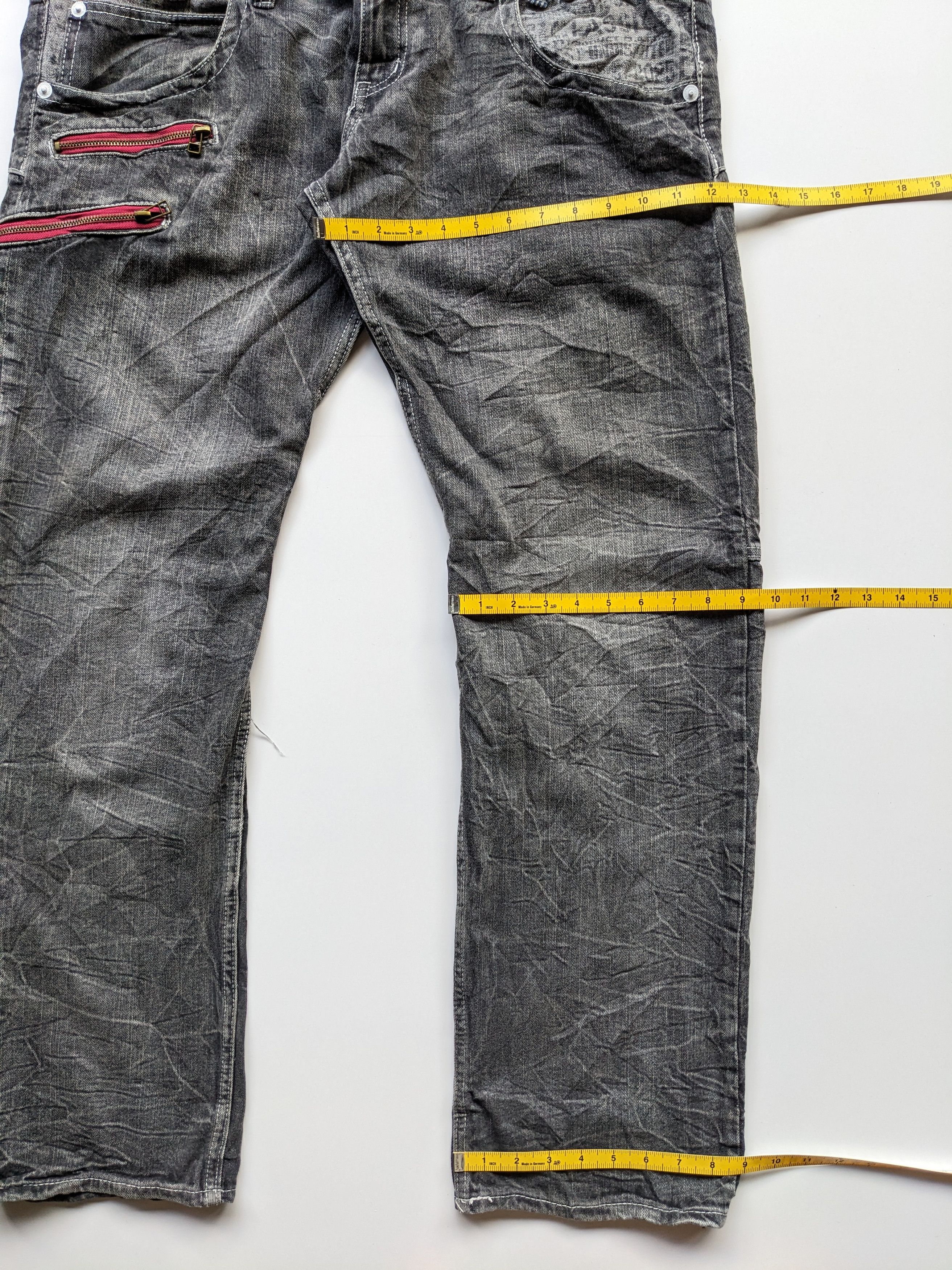 Japanese Brand Dominute handcraft double waist clawmark thunder jean Size US 39 - 10 Thumbnail