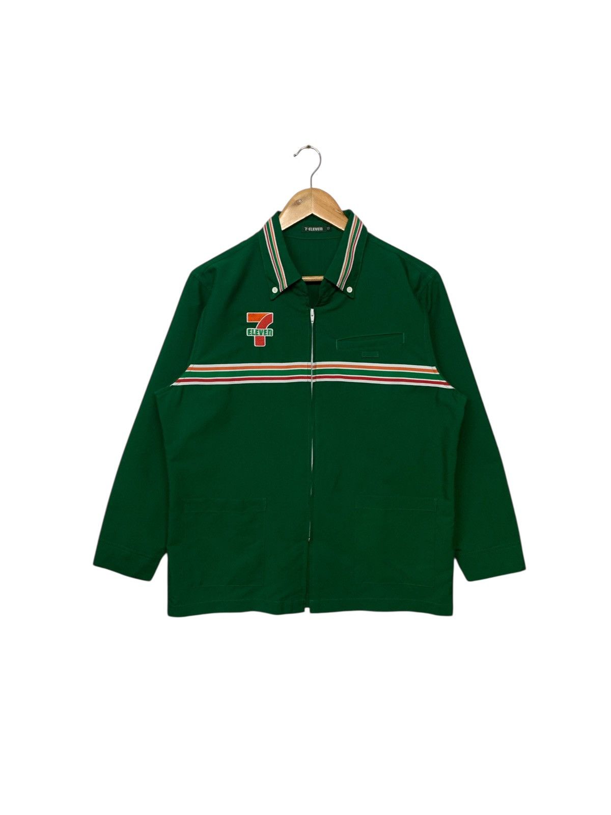 Japanese Brand Vintage 7-e Eleven Embroidered Big Logo Worker Jacket Size US M / EU 48-50 / 2 - 2 Thumbnail