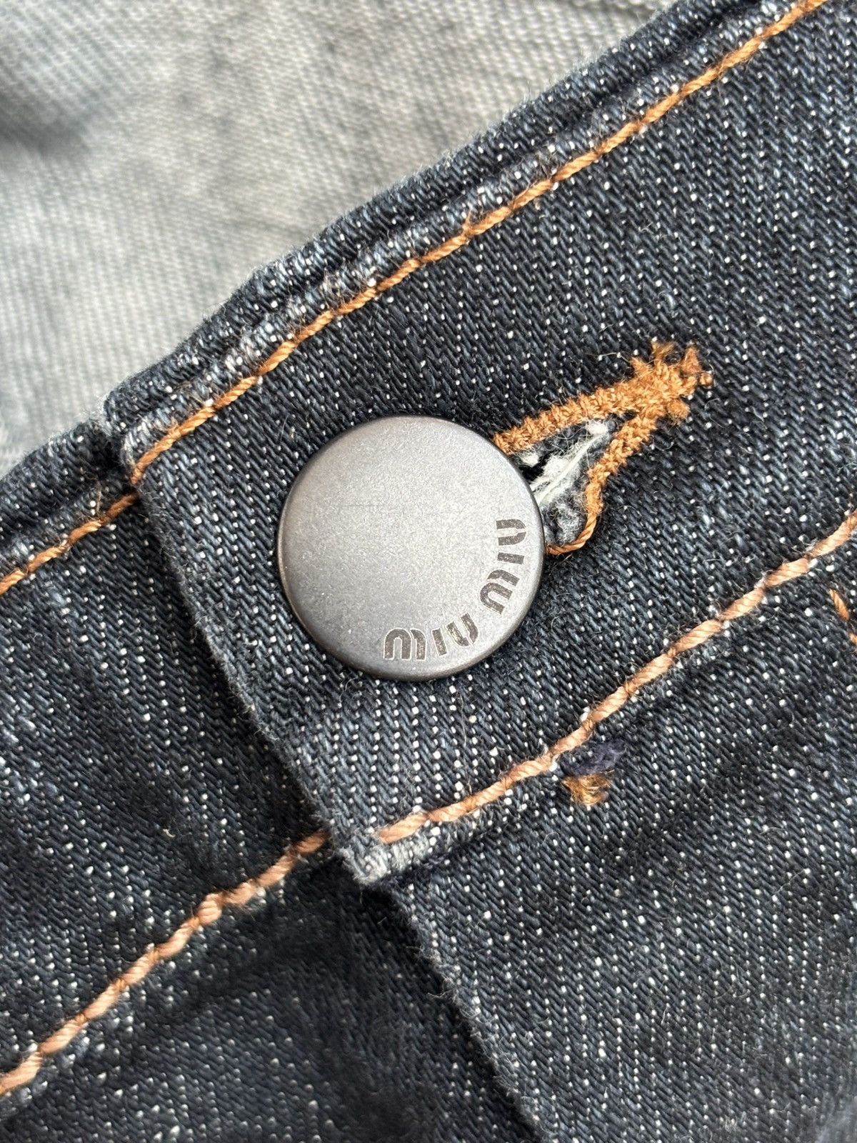 Miu Miu 2000s Raw Indigo Bootcut Jeans Size US 32 / EU 48 - 7 Thumbnail