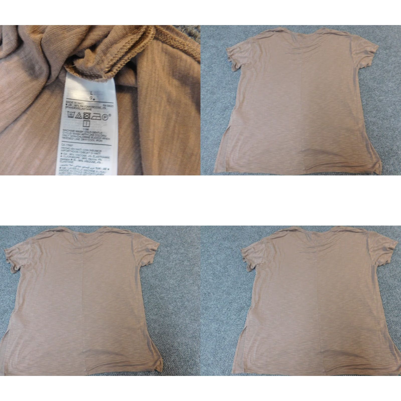 Old Navy Old Navy Blouse Womens L Pink Solid Short Sleeve Round Neck Pullover Stretch Casual Modern Regular Polyester Rayon Pleated Vintage No Size L / US 10 / IT 46 - 8 Thumbnail