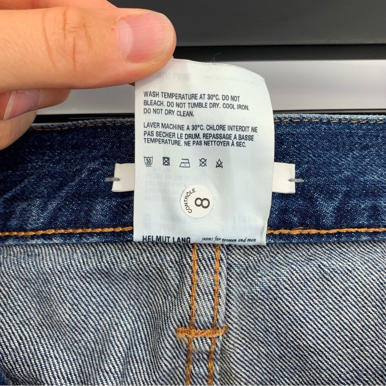 Helmut Lang HELMUT LANG Unisex Low Rise Slim Leg Jean Blue Denim 32M Size US 32 / EU 48 - 8 Thumbnail