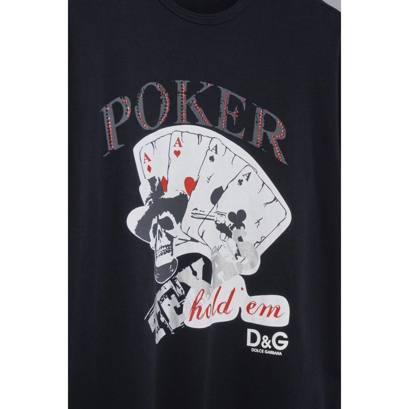 Dolce & Gabbana Dolce gabbana poker logo black tee shirt Size US M / EU 48-50 / 2 - 5 Thumbnail