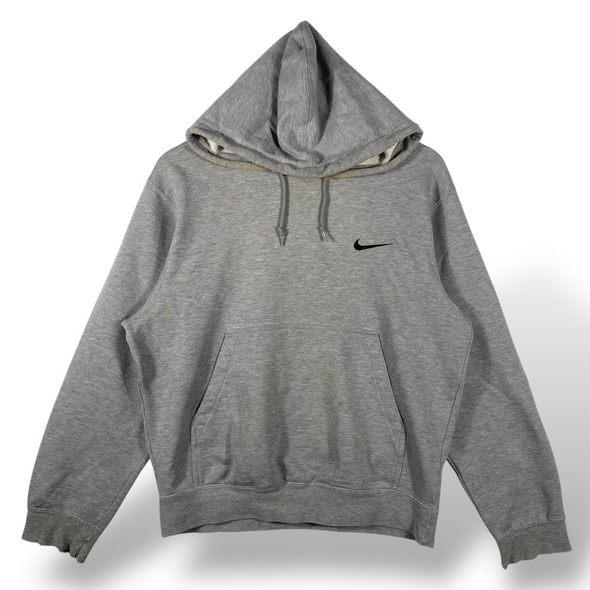 Nike Vintage 90's NIKE Small Swoosh Distressed Hooded Pullover Size US M / EU 48-50 / 2 - 1 Thumbnail