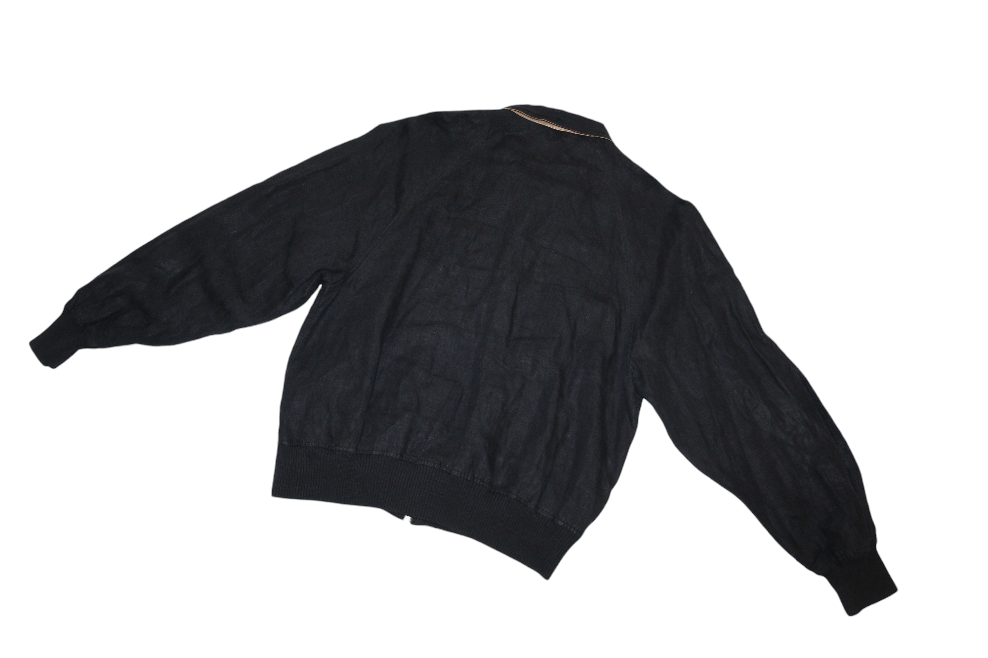 Kiton 🔥Schiatti & Co. luxury design raw linen leather trim bomber Size US M / EU 48-50 / 2 - 10 Thumbnail
