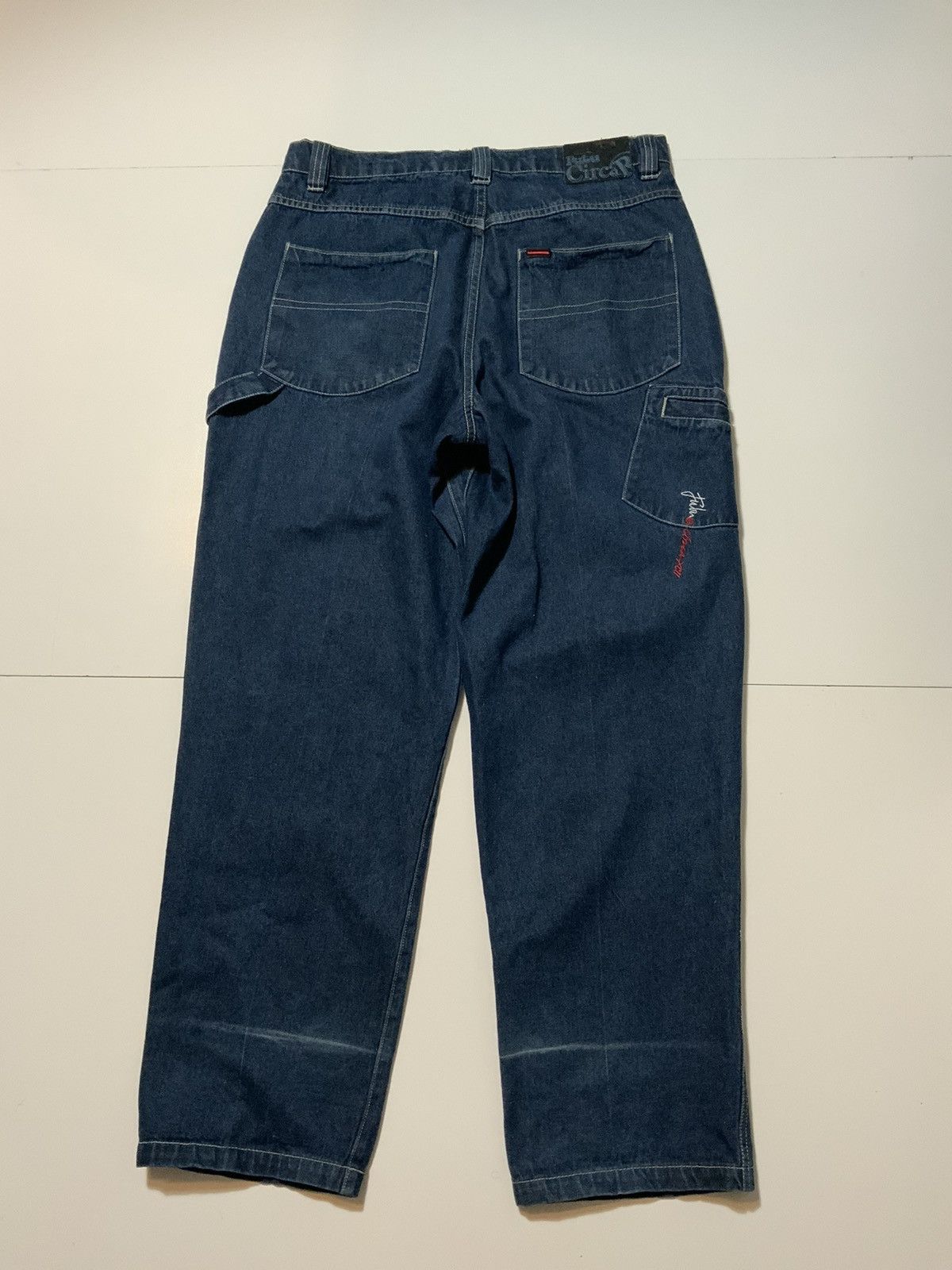 Fubu × Vintage VTG 90s 2000s Y2K Fubu Utility Carpenter Baggy Denim Jeans Size US 34 / EU 50 - 3 Thumbnail