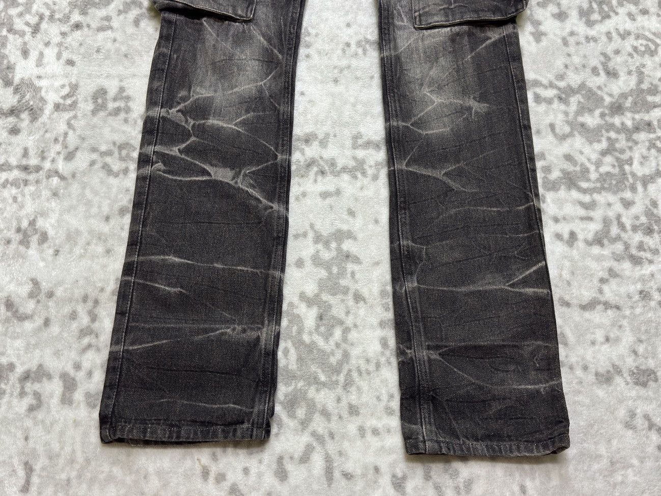 Japanese Brand Double Focus Tactical Cargo Denim Y2K Punk Multipocket Size US 28 / EU 44 - 7 Thumbnail
