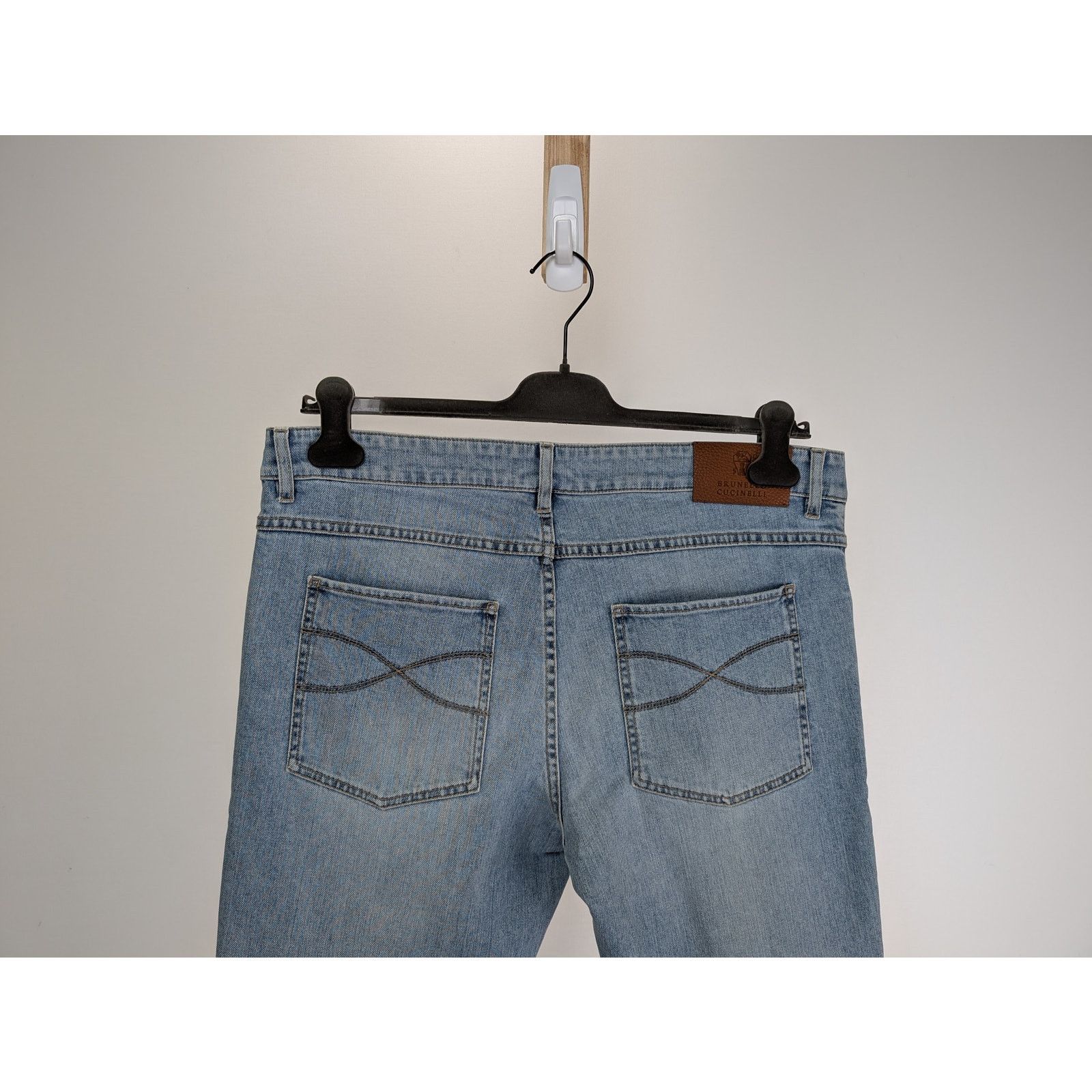 Brunello Cucinelli o1rshd1 Skinny Fit Denim Jean in Blue Size US 36 / EU 52 - 9 Thumbnail