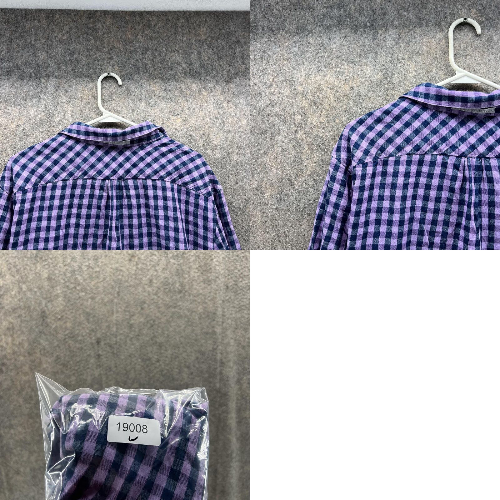 Tommy Bahama VINTAGE? No. Tommy Bahama Shirt Women Large Purple Checkered Button-Down Casual Preppy 100% Cotton Long Sleeve Size L / US 10 / IT 46 - 9 Thumbnail