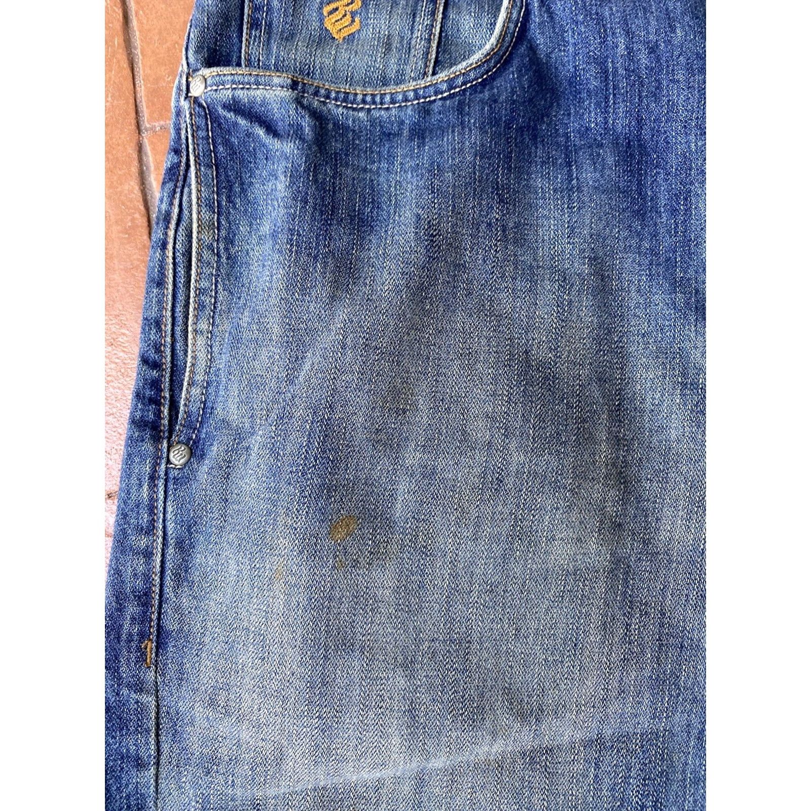 Rocawear VINTAGE Rocawear Jeans Men 36x34 Blue Denim Wide-Leg Baggy Hip Hop Streetwear 90s Mens Jeans Size US 36 / EU 52 - 6 Thumbnail