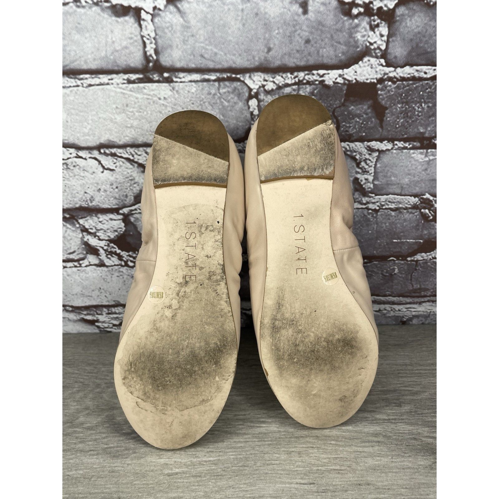 Other 1. State Skylar Ivory Leather Round Ballet Flats Shoes Women Size US 8.5 / IT 38.5 - 21 Thumbnail
