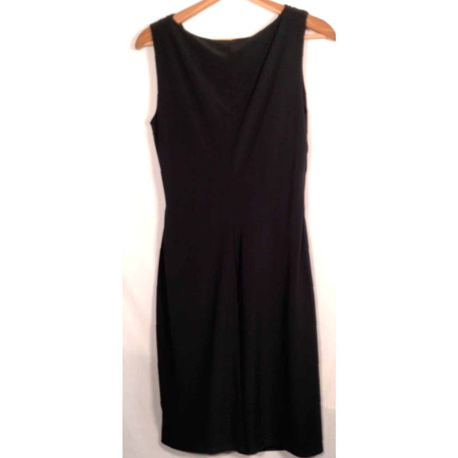 Ralph Lauren Lauren Ralph Lauren Dress Size 12 Black Faux Wrap Stretch Sleeveless Lined LBD Size XL / US 12-14 / IT 48-50 - 3 Thumbnail