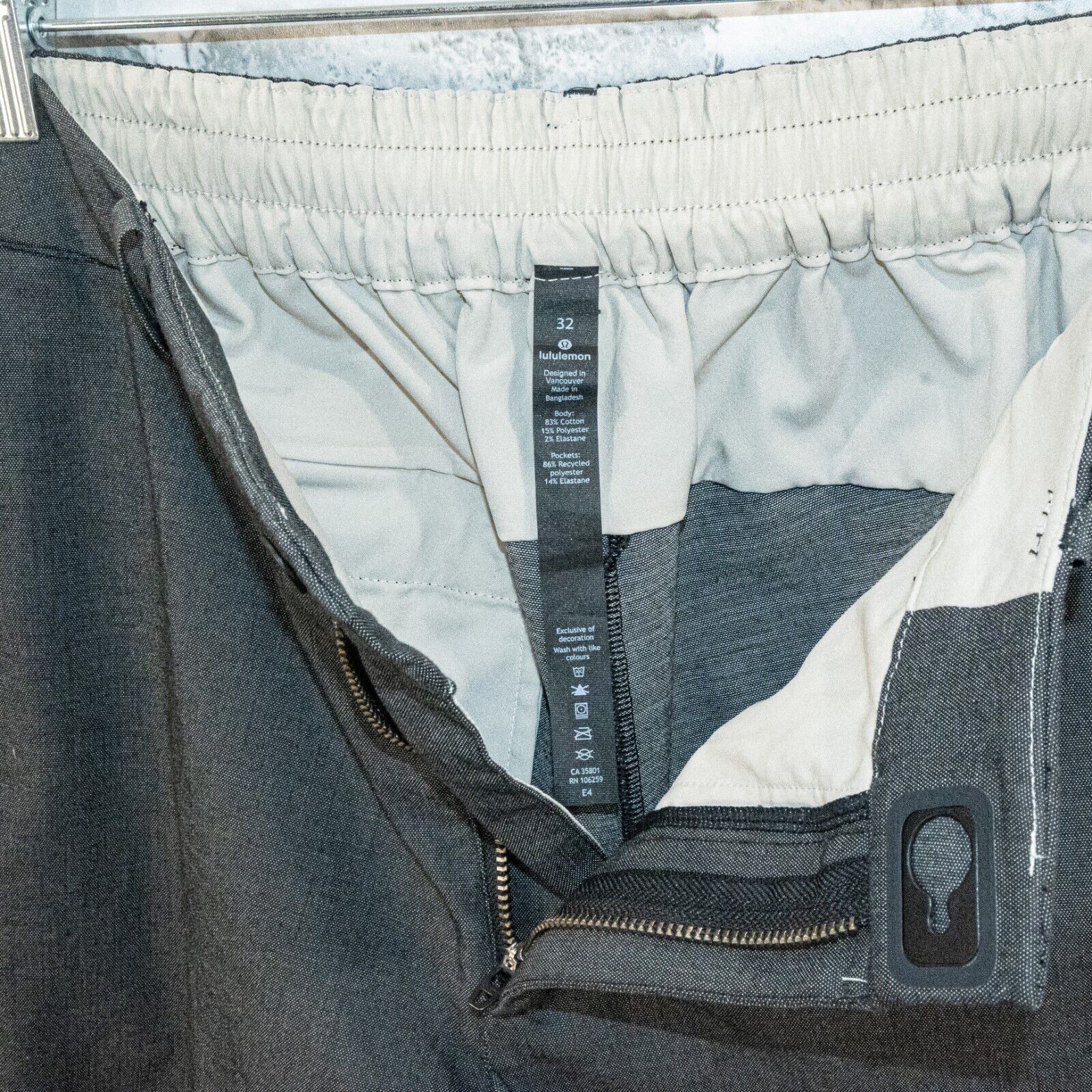 Lululemon Lululemon Shadow Lite Pants in Charcoal Gray elastic waist Size US 32 / EU 48 - 2 Thumbnail
