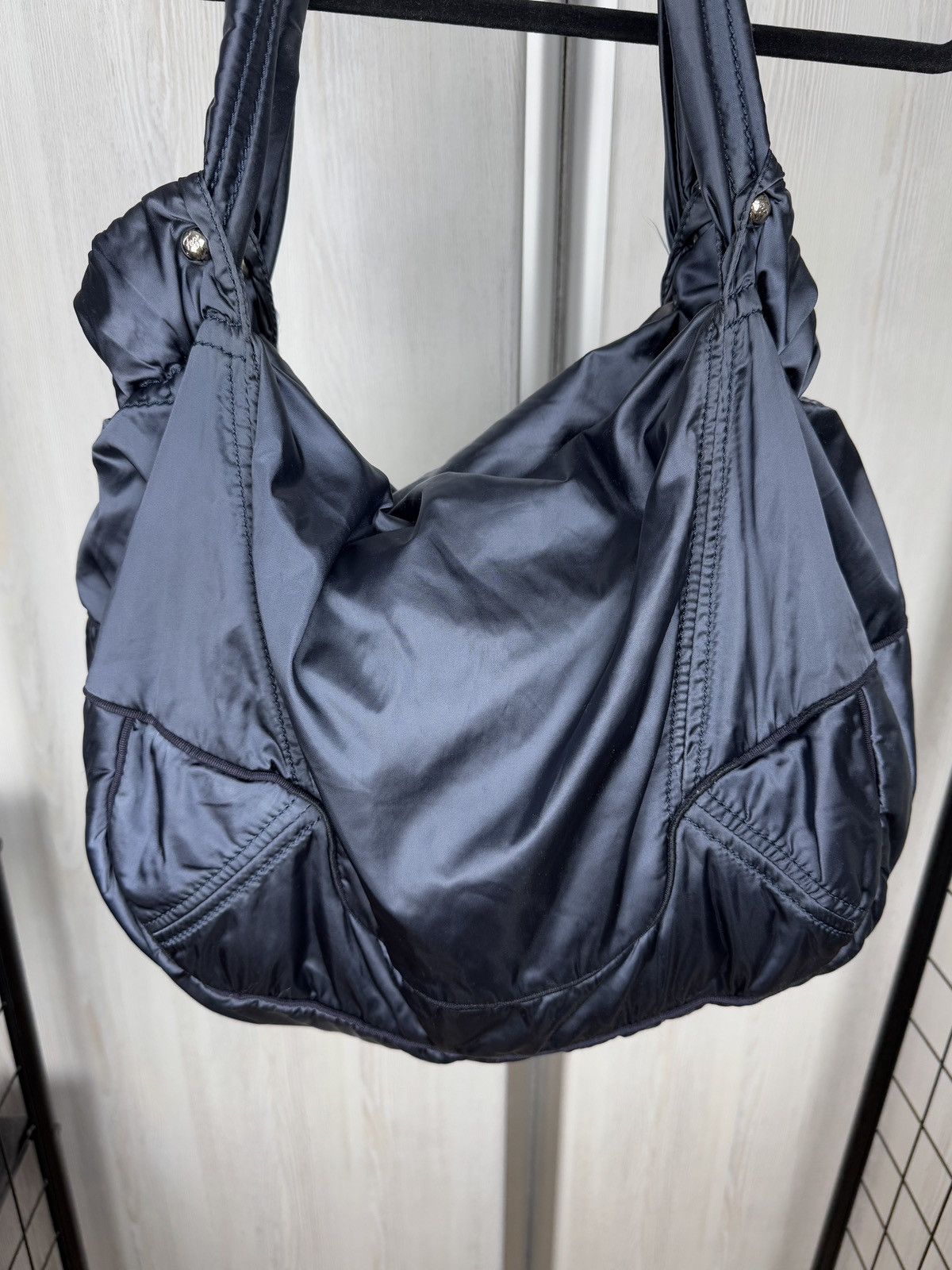 Fay Fay Dark blue made in EU Shiny Textile Leather Hobo Bag Size ONE SIZE - 1 Thumbnail