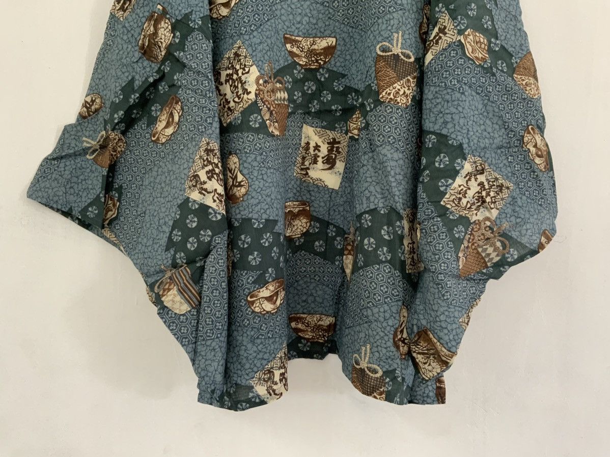 Japanese Brand Vintage Indigo Floral Art Kimono Classic Japan Size US XL / EU 56 / 4 - 6 Thumbnail