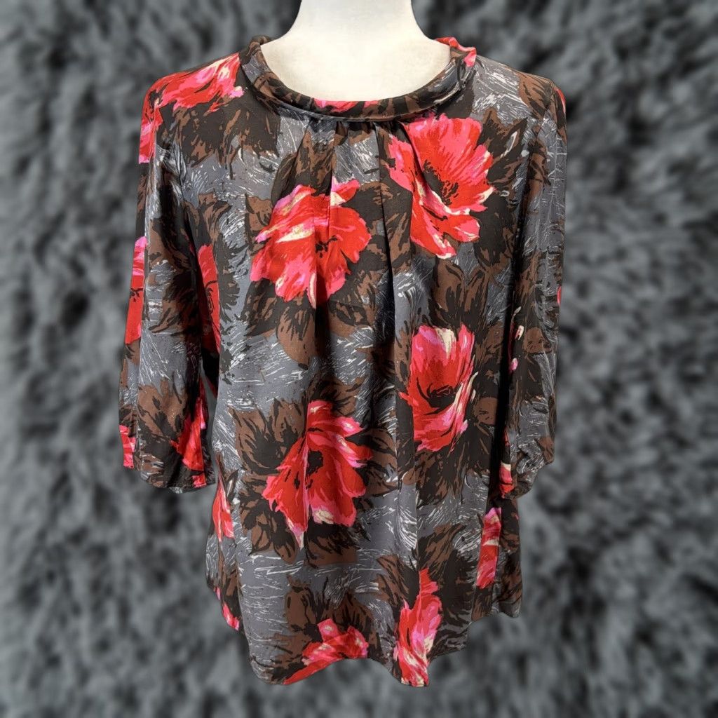 Boden Boden Shirt Women Size 12 Multicolor Floral Silk Blend Short Sleeve Womens Size XL / US 12-14 / IT 48-50 - 1 Thumbnail