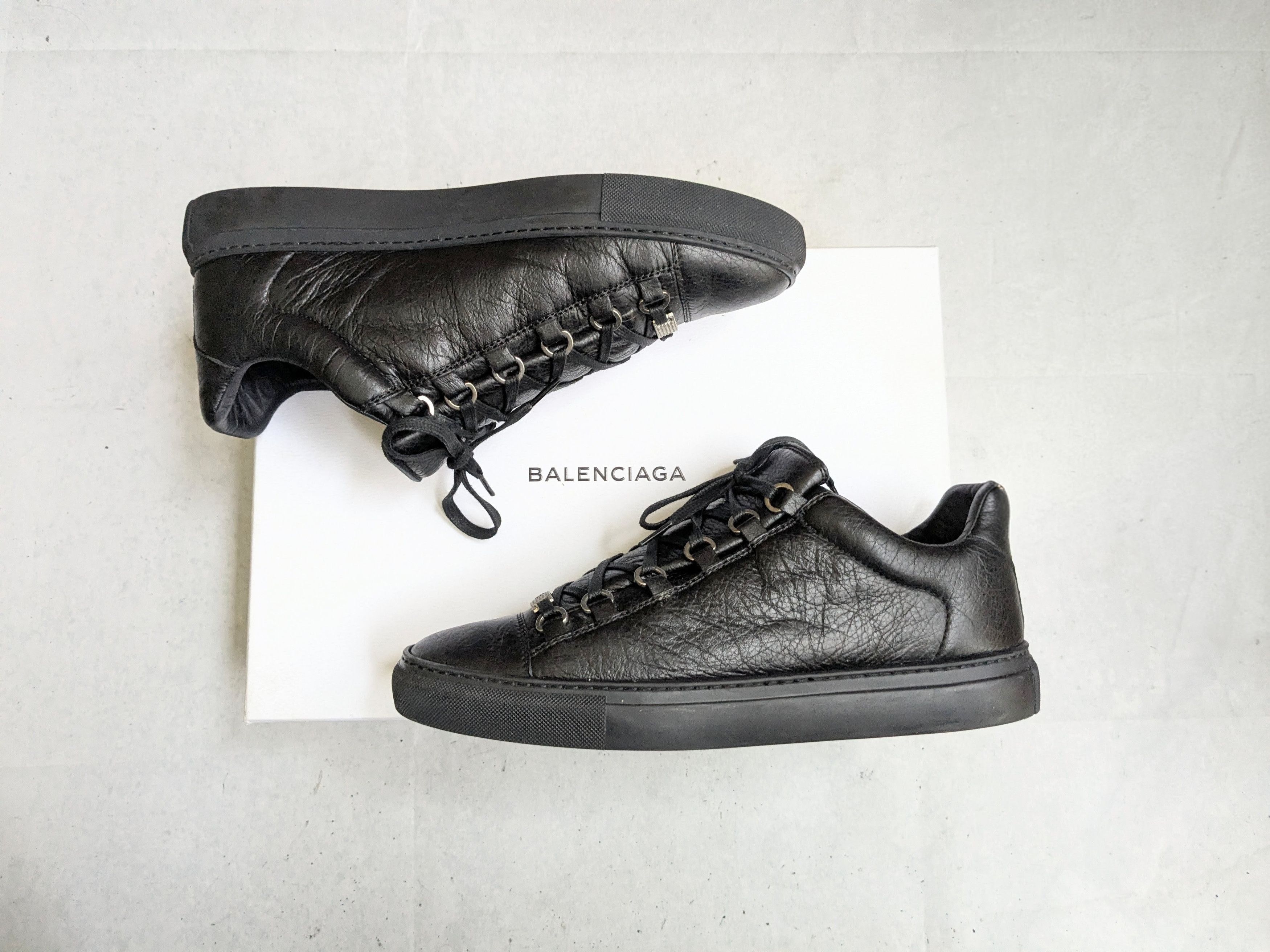 Balenciaga Balenciaga Arena Sneakers Black 10 Low Tops Leather Size US 10 / EU 43 - 5 Thumbnail