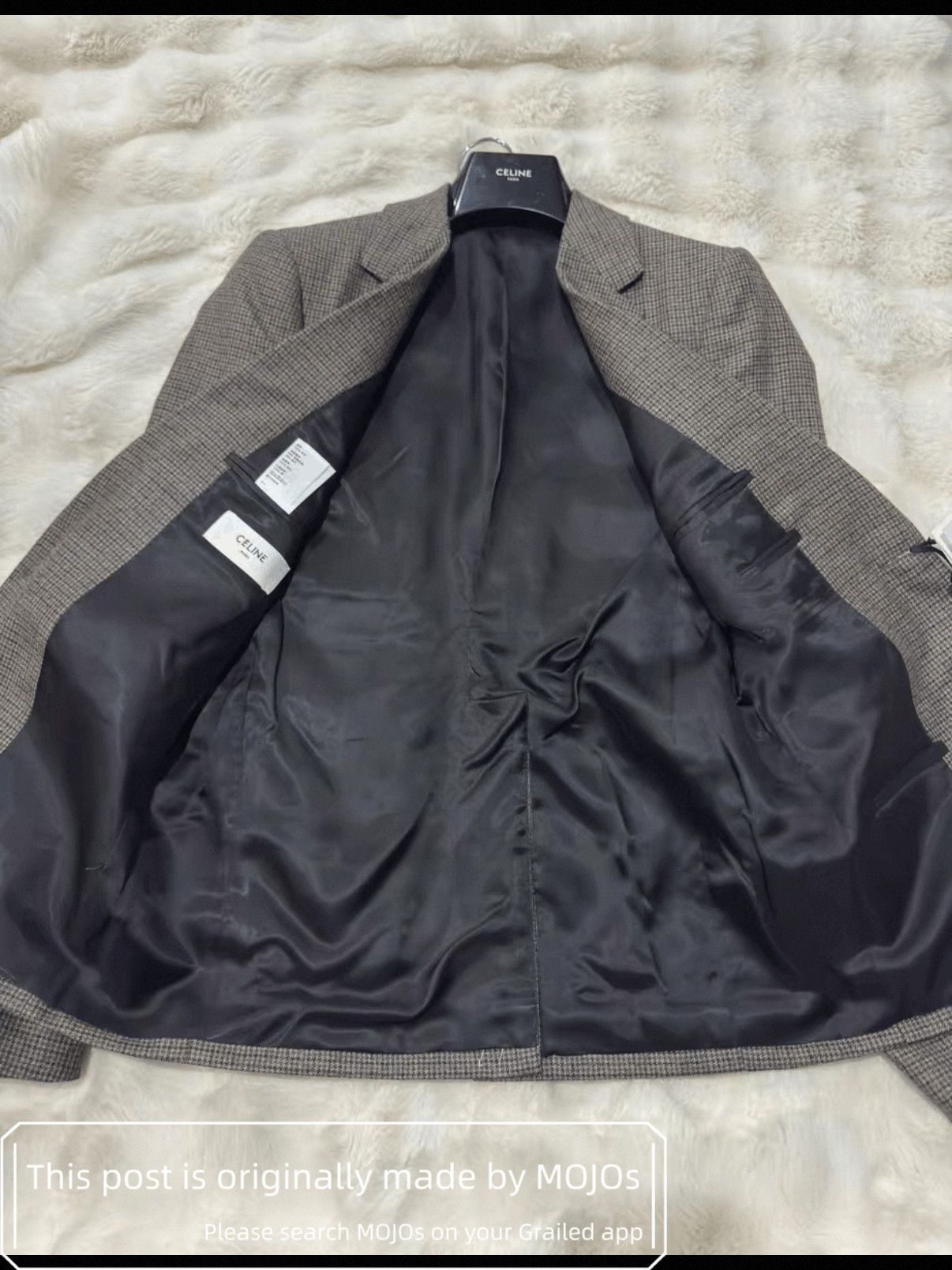 Celine Sz 46 Celine Small Hound Tooth Blazer Jacket mojos132726 Size US S / EU 44-46 / 1 - 3 Thumbnail