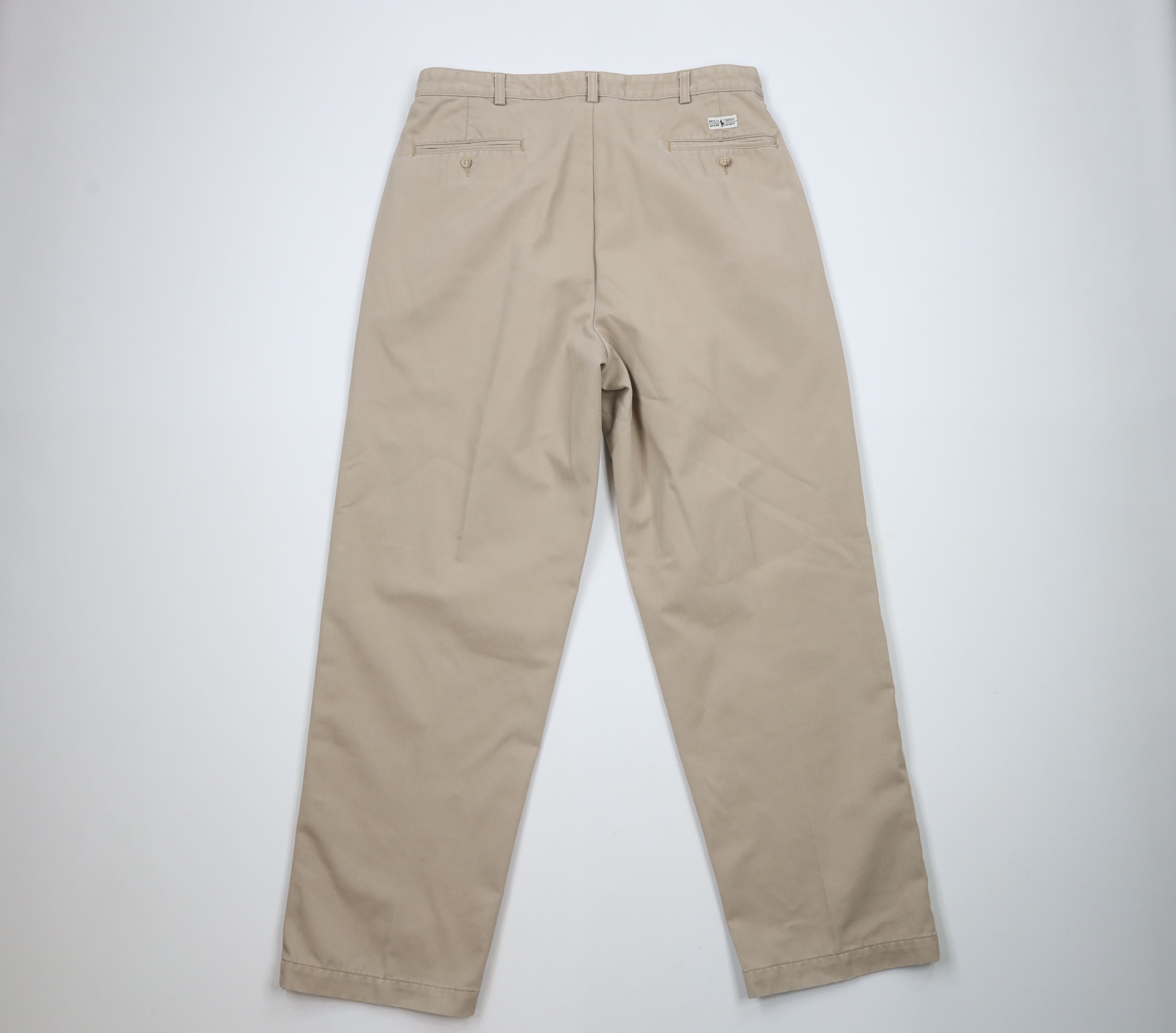 Ralph Lauren × Vintage Vintage 90s Ralph Lauren Wide Leg Chino Pants Trousers Size US 34 / EU 50 - 8 Thumbnail